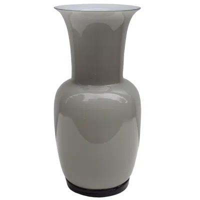 Pre-owned Venini Glass Vase By Tomaso Buzzi For  In Gray
