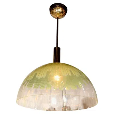 Pre-owned Venini Green Dome Pendant Light By Ludovico Diaz De Santillana