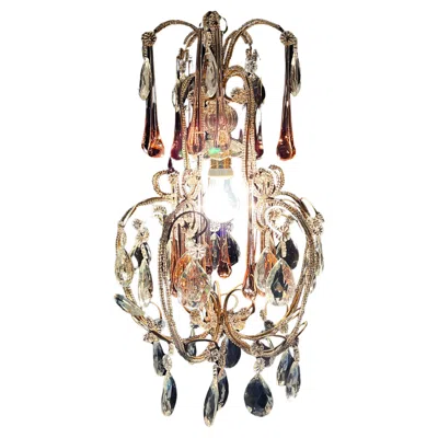 Pre-owned Venini Hepburn's Tears Murano Chandelier 1950s In Sand