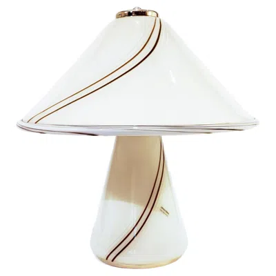 Pre-owned Venini Huge  Post-modern Handl-blown Murano Glass Table Lamp. Italy, 1970s In Sand