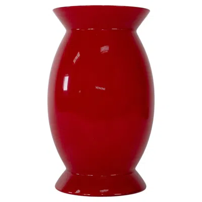Pre-owned Venini Idalion Red Murano Glass Vase, Signed 2006 Alessandro Mendini, Italy
