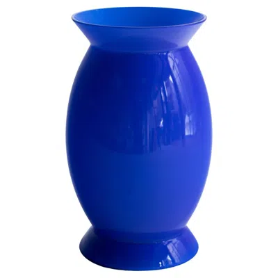 Pre-owned Venini Idalion Vintage Flower Vase  Alessandro Mendini Postmodern In Blue