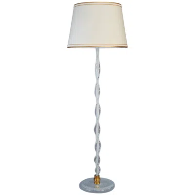 Pre-owned Venini Important Murano Glass Floor Lamp Attributed To , Italy Ca.1950 In Transparent