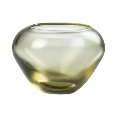 Pre-owned Venini Incisi Glass Vase In Brass By  In Sand