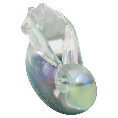 Pre-owned Venini Iridescent Glass By  & Co. Attributed To Carlo Scarpa - Nautilus Shell? In Gray