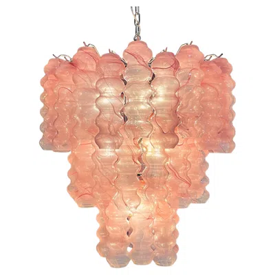 Pre-owned Venini Italian Chandelier In Murano Glass, 1980s In Orange