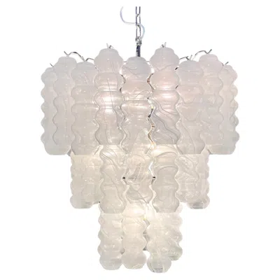 Pre-owned Venini Italian Chandelier In Murano Glass, 1980s In Sand