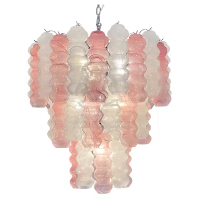 Pre-owned Venini Italian Chandelier In Murano Glass, 1980s In Sand