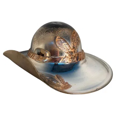 Pre-owned Venini Italian Decorative Hat Made Of Mirrored Murano Glass, Attributed To  In Brown