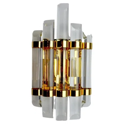 Pre-owned Venini Italian Hollywood Regency Wall Light From , 1970 In Brown