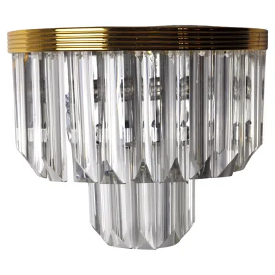 Pre-owned Venini Italian Hollywood Regency Wall Light From , 1970 In Transparent