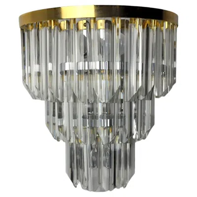 Pre-owned Venini Italian Hollywood Regency Wall Light From , 1970 In Transparent