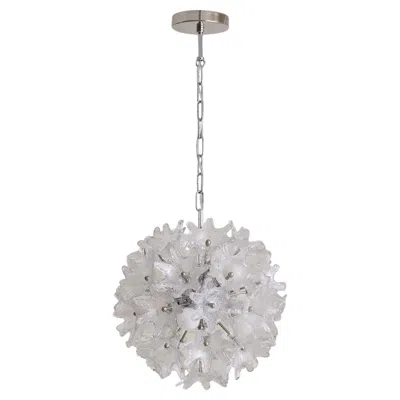 Pre-owned Venini Italian Murano Glass Flower Chandelier By Paolo  For Veart, 1960s In Transparent