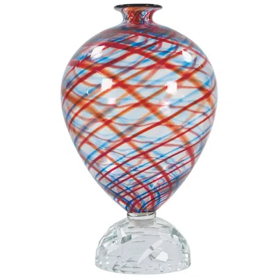 Pre-owned Venini Italian Murano Glass Vase By Alessandro Mendini For , Italy In Transparent