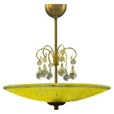 Pre-owned Venini Italien Battuto Ceiling Lamp In Brown
