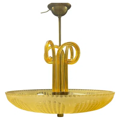 Pre-owned Venini Italien Battuto Ceiling Lamp In Brown