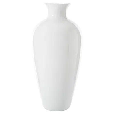Pre-owned Venini Labuan 706.01 Glossy Lattimo - Glass Vase - Damiani In Transparent