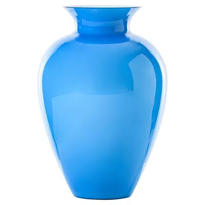 Pre-owned Venini Labuan 706.62 Large Acquamare - Glass Vase - Damiani In Blue