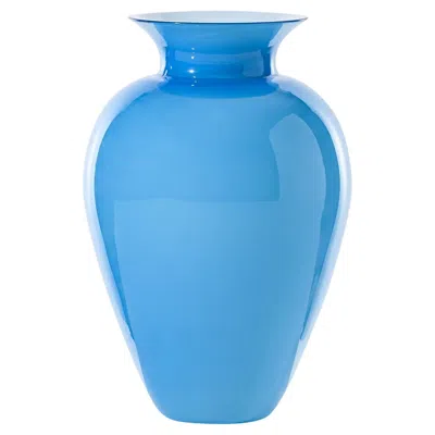 Pre-owned Venini Labuan 706.63 Medium Acquamare - Glass Vase - Damiani In Blue