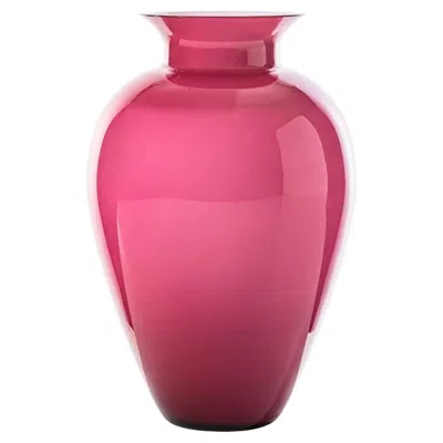 Pre-owned Venini Labuan 706.63 Medium Magenta - Glass Vase - Damiani In Red