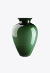 Venini Labuan Glossy Vase In Green