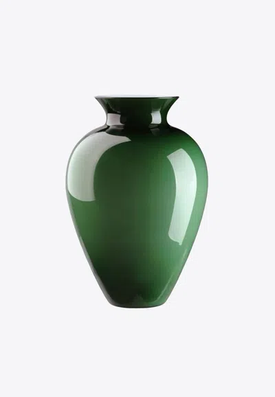 Venini Labuan Glossy Vase In Green