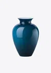 Venini Labuan Glossy Vase In Navy