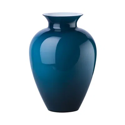 Pre-owned Venini Labuan Small Glass Vase In Horizon By  In Blue