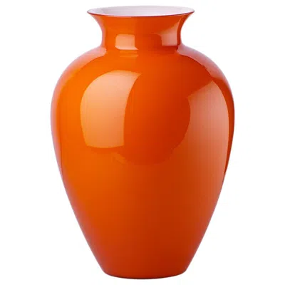 Pre-owned Venini Labuan Small Glass Vase In Orange By