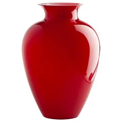 Pre-owned Venini Labuan Small Glass Vase In Red By