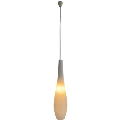 Pre-owned Venini Large 1950s Italian Organic  Style White Opaline Glass Pendant