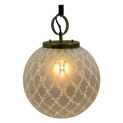 Pre-owned Venini Large Mid-century Modern Sphere Chandelier In Murano Glass By , Circa 1970 In Brown