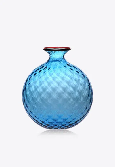 Venini Large Monofiori Glass Vase In Blue