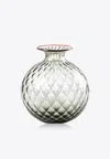 Venini Large Monofiori Glass Vase In Brown