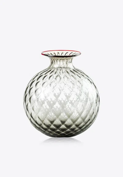 Venini Large Monofiori Glass Vase In Brown