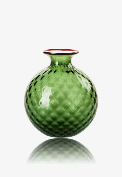 Venini Large Monofiori Glass Vase In Green