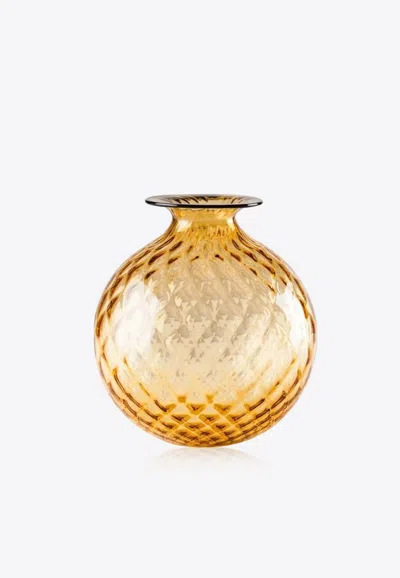 Venini Large Monofiori Glass Vase In Yellow