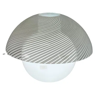 Pre-owned Venini Large Murano Glass Table Lamp Attributed To , 1970s In Transparent