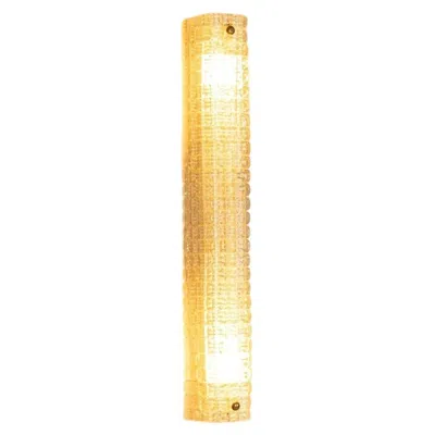 Pre-owned Venini Large Murano Glass Wall Lamp Attri. To , Italy 1970s In Orange