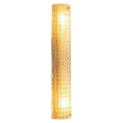 Pre-owned Venini Large Murano Glass Wall Lamp By , Italy 1970s In Orange
