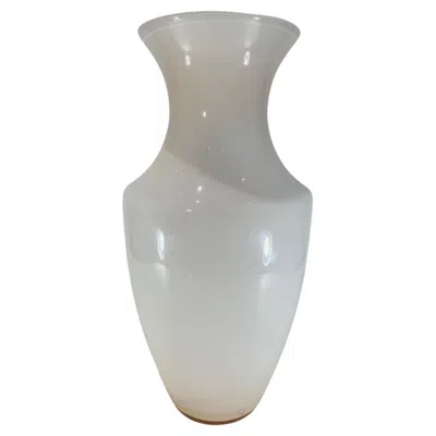 Pre-owned Venini Large  Murano Glass Light Coralo 1950 Vase In Gray