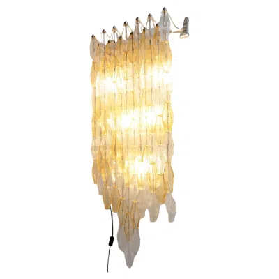 Pre-owned Venini Large Wall Lamp Poliedri Murano Glass 1950 Circa In Sand