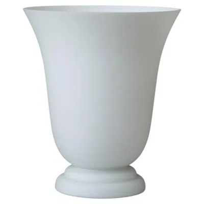 Pre-owned Venini Large White Frosted 'torchiere' Glass Table Lamp, Cvv Vianne, France, 1970s