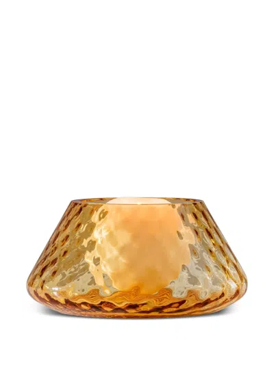 Venini Lele Textured Candle Holder In Gold