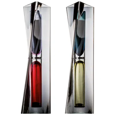 Pre-owned Venini Limited Edition Ando Time Hour Glass Set In Grape By Tadao Ando In Purple