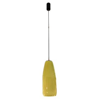 Pre-owned Venini Massimo Vignelli For  Yellow Murano Glass Chandelier "4035," Italy