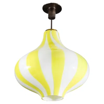 Pre-owned Venini Massimo Vignelli, Model 4039 "cipolla" Pendant Lamp, Produced By  In The 1950s In Transparent