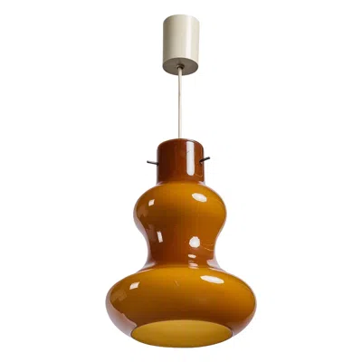 Pre-owned Venini Massimo Vignelli, Pendant Light, Glass, Metal, Italy, 1960s In Brown