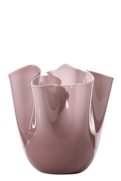 Venini Medium 'fazzoletto' Vase In Brown