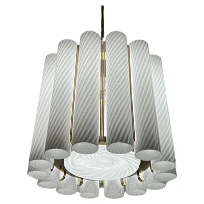 Pre-owned Venini Mid Century Modern Chandelier Attr. To  In Murano Glass, Italy Circa 1970 In Transparent